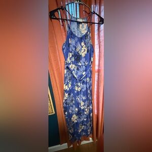 Floral Blue Maxi Dress